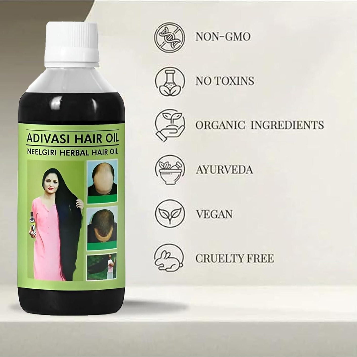Adivasi Neelgiri Herbal Hair Oil (Buy 1 Get 1 Free)