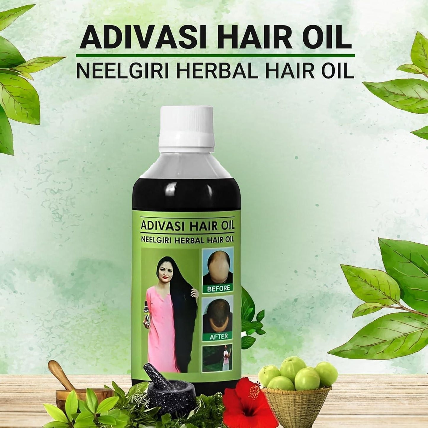 Adivasi Neelgiri Herbal Hair Oil (Buy 1 Get 1 Free)