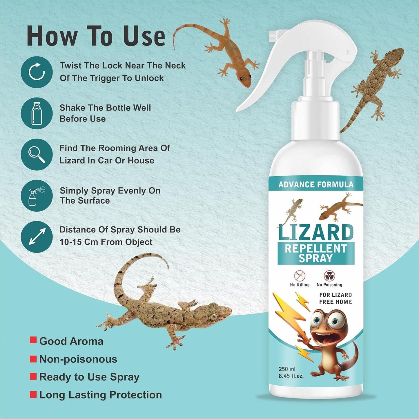 Lizard Repellent for Home Spray Pest Control (Buy 1 Get 1 Free)