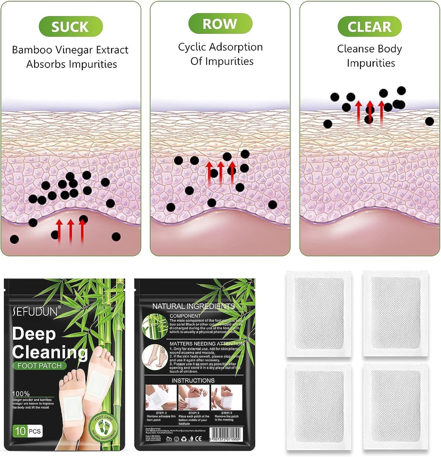 Deep Cleaning Foot Patches (Set of 10)